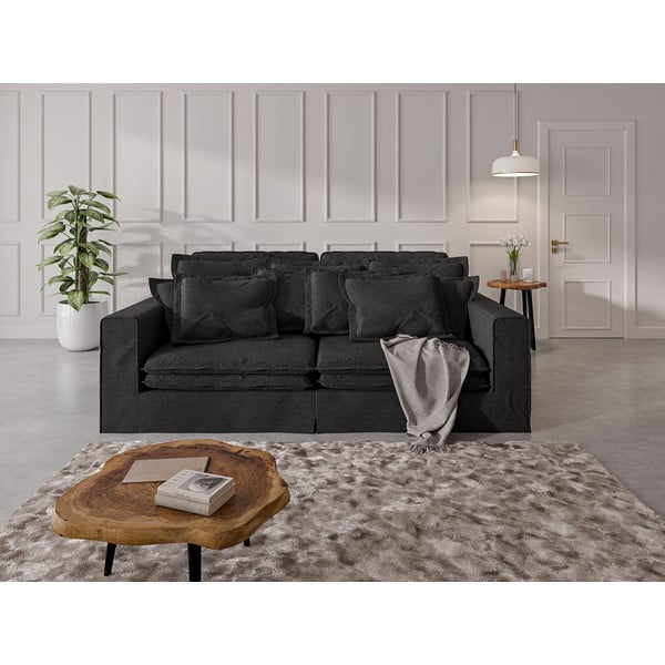 Juodos spalvos sofa 236 cm Nora – Ropez-image-1