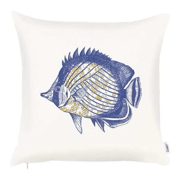 "Pillowcase Mike & Co. NEW YORK Atogrąžų žuvys, 43 x 43 cm