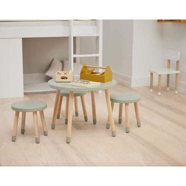 Žalias vaikiškas stalas Flexa Dots, ø 60 cm-image-2