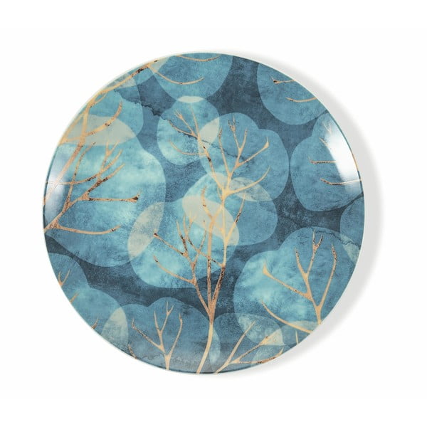 18 dalių mėlyno porceliano ir akmens masės lėkščių rinkinys VDE Tivoli 1996 Dream-image-4