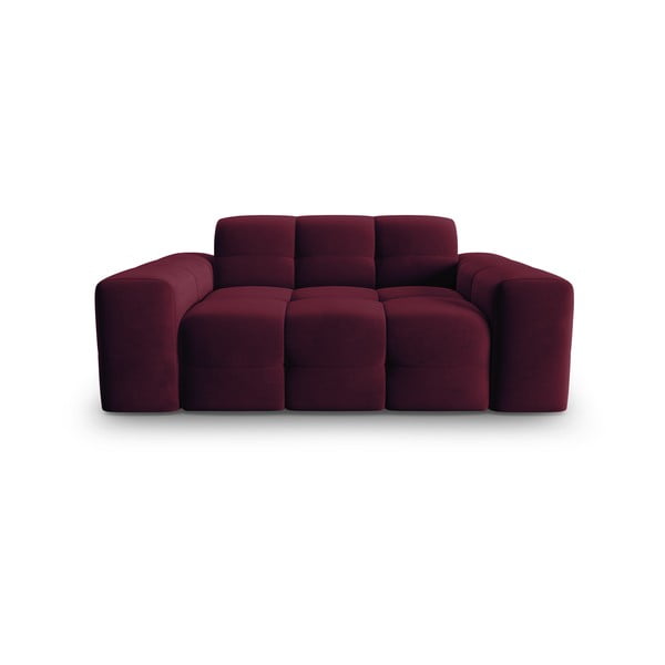 Bordo spalvos aksomo sofa 156 cm Kendal - Micadoni Home
