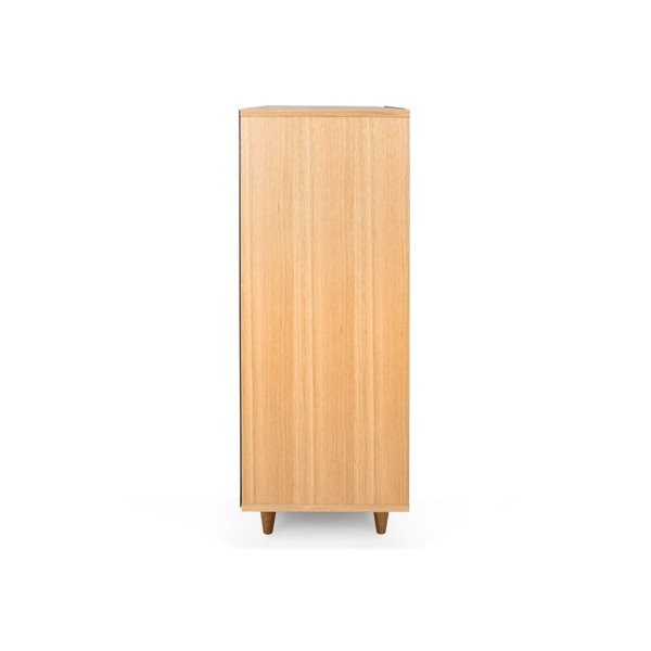 Ąžuolo medienos dekoro komoda su antracito detalėmis TemaHome Nyla-image-4