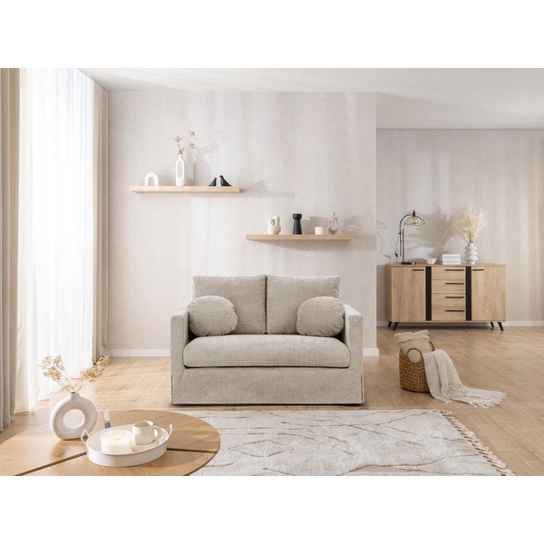 Smėlio spalvos 2 sėdimos vietos baldų apmušalas Paphos – Ropez-image-1