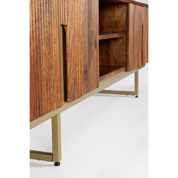 Natūralios spalvos iš mango masyvo TV spintelė 180x45x40 cm Vilas – Bizzotto-image-3