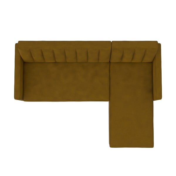 Sulankstoma kampinė sofa geltonos spalvos Celine – Støraa-image-3