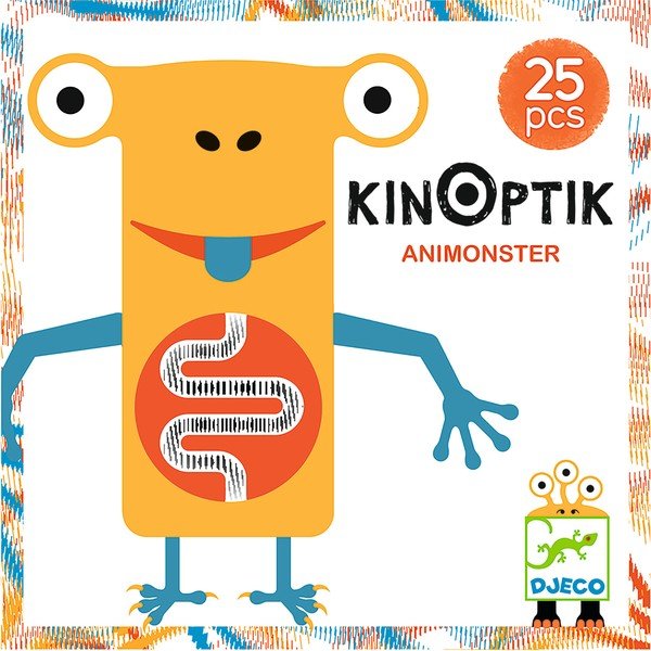 Magnetinė dėlionė su optine iliuzija Djeco Animonster-image-1