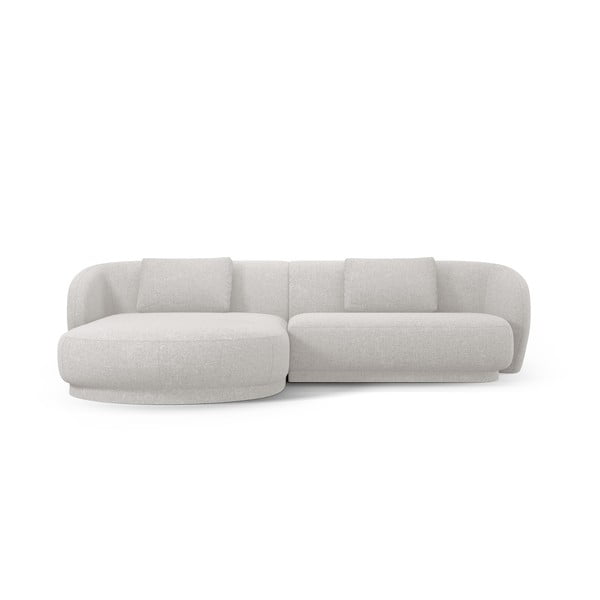 Kampinė sofa šviesiai pilkos spalvos Camden – Cosmopolitan Design