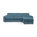 Sulankstoma kampinė sofa mėlynos spalvos (kintama) Monaco – Bobochic Paris