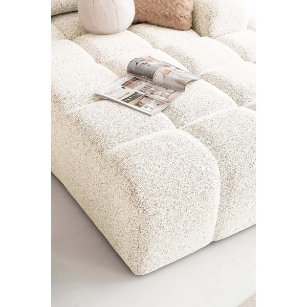 Kreminės spalvos sulankstoma/su sandėliavimo vieta modulinė kampinė sofa (su dešiniuoju kampu) Lulu – Miuform-image-4