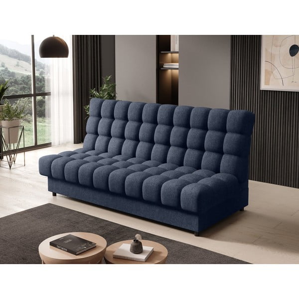 Mėlynos spalvos iš šenilinio audinio sulankstoma/su sandėliavimo vieta sofa 197 cm Clareta – ELTAP-image-3
