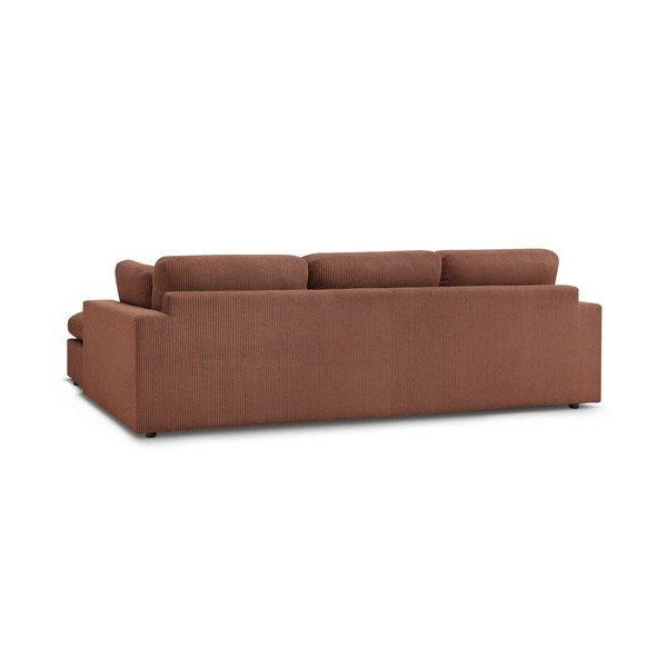 Oranžinės spalvos kampinė sofa iš kordinio velveto Belair – Bobochic Paris-image-4