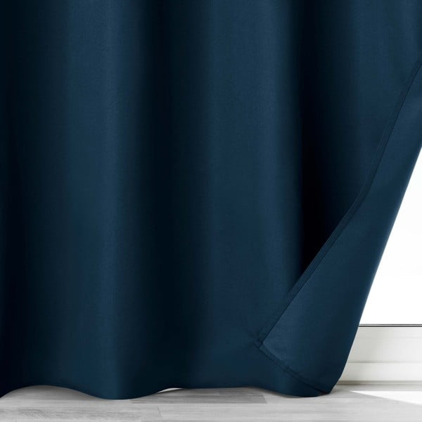 Iš mikropluošto visiškai užtemdo užuolaida tamsiai mėlynos spalvos 140x260 cm Obscure – douceur d'intérieur-image-3