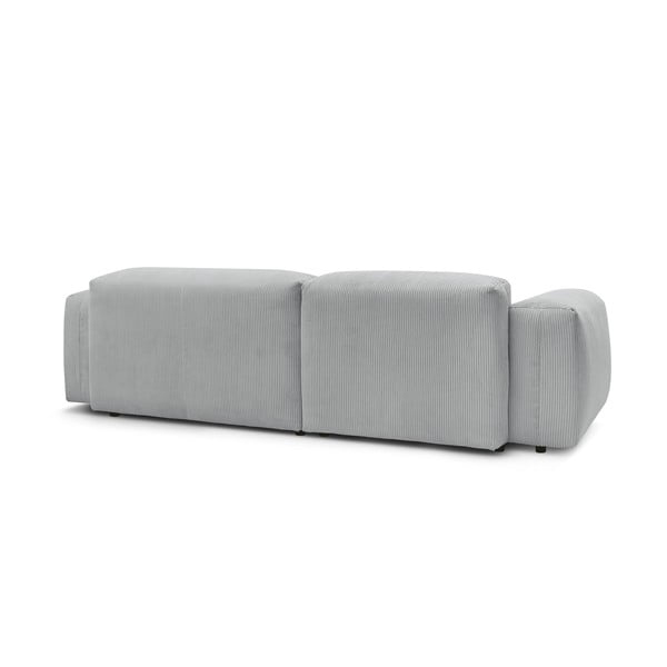 Šviesiai pilka velvetinė kampinė sofa (kairysis kampas) Lafayette - Bobochic Paris-image-4