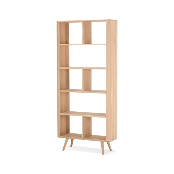 Ąžuolinė knygų lentyna Gazzda Ena, 90 x 35 x 200 cm-image-1