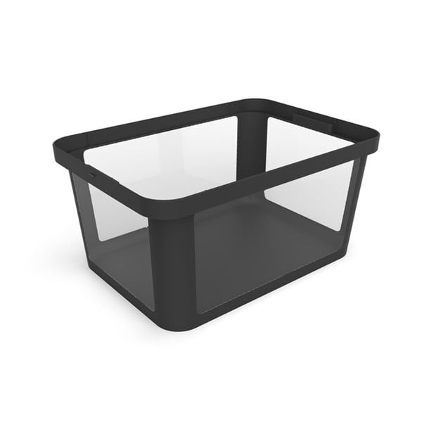 Juodos spalvos iš plastiko daiktadėžės dangtelis 57x39x3 cm Albris – Rotho-image-3
