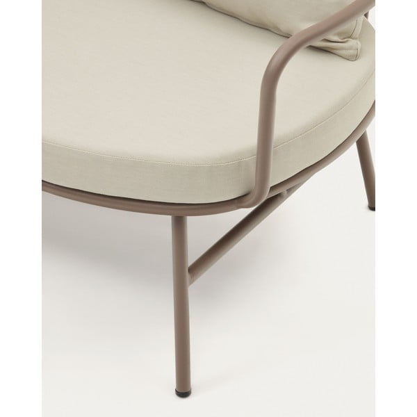 Sodo sofa kreminės spalvos iš metalo Bramant – Kave Home-image-4