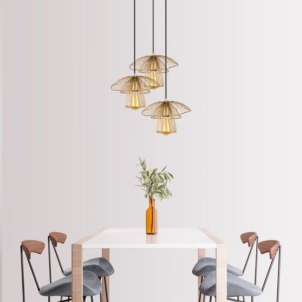 Aukso spalvos pakabinamas šviestuvas Squid Lighting Root, aukštis 117 cm-image-2