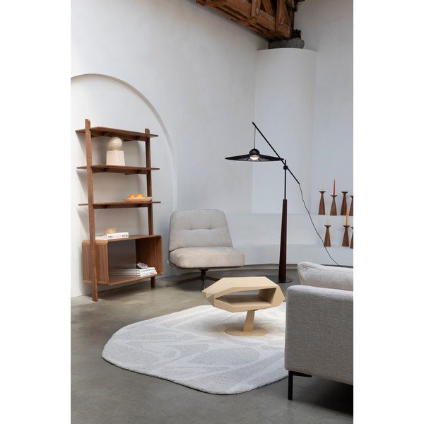 Rudos spalvos iš uosio masyvo knygų spinta  su stumdomomis durimis 90x180x35 cm Rise – Zuiver-image-3