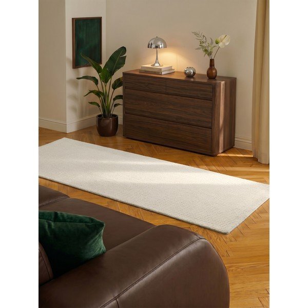 Kreminės spalvos iš vilnos kilimas 80x250 cm Eloise – Hanse Home-image-2