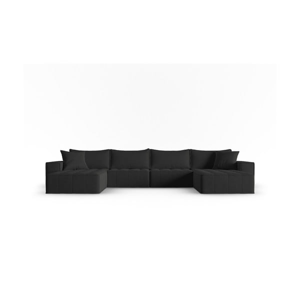 Kampinė sofa juodos spalvos Mike – Micadoni Home