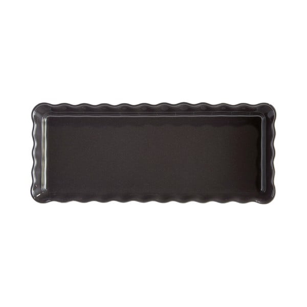 Juoda stačiakampė pyrago forma "Emile Henry", 15 x 36 cm-image-1