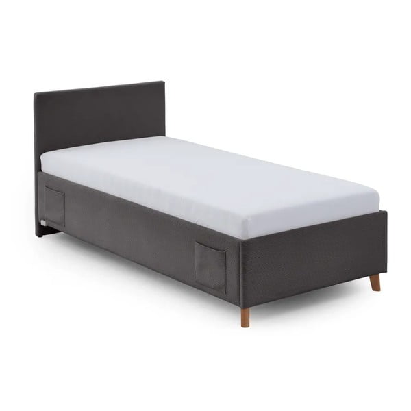 Antracito spalvos iš audinio vaikiška lova be grotelių 90x200 cm Cool – Meise Möbel-image-2