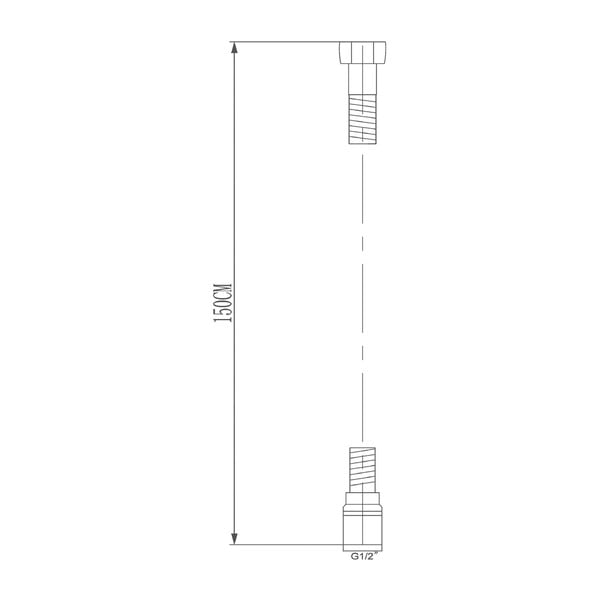 Iš plastiko dušo žarna juodos spalvos ø 1 cm Softflex – Sapho-image-4