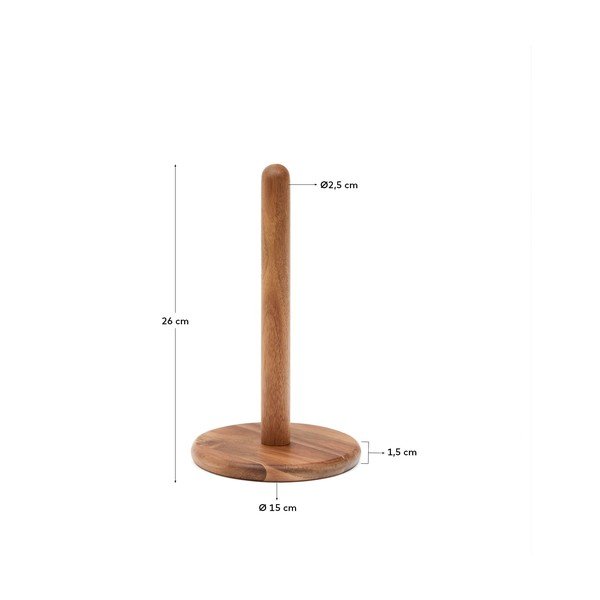 Natūralios spalvos iš medienos popierinio rankšluosčio stovas ø 15 cm Nukha – Kave Home-image-3