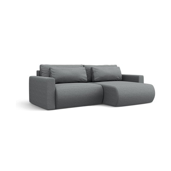 Pilkos spalvos sulankstoma/su sandėliavimo vieta kampinė sofa Belfast – Cosmopolitan Design-image-1