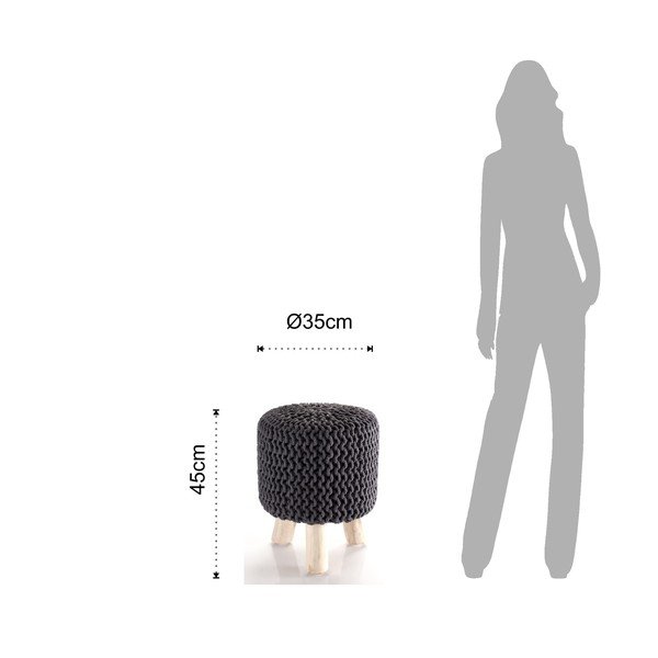 Pilkas megztas pufas Tomasucci Knit-image-1