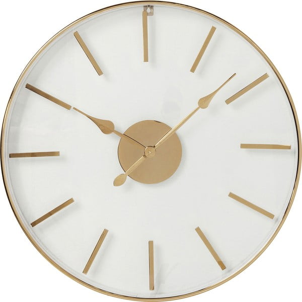 Rožinio aukso spalvos sieninis laikrodis "Kare Design", ⌀ 46 cm