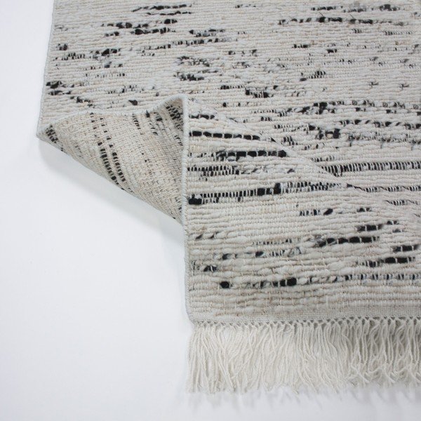 Rankų darbo pilkos spalvos/dramblio kaulo spalvos iš vilnos kilimas 160x230 cm Ellsa  – Flair Rugs-image-2