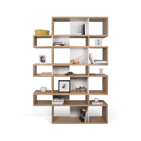 Šviesiai ruda knygų spinta TemaHome London, 220 x 34 cm-image-3