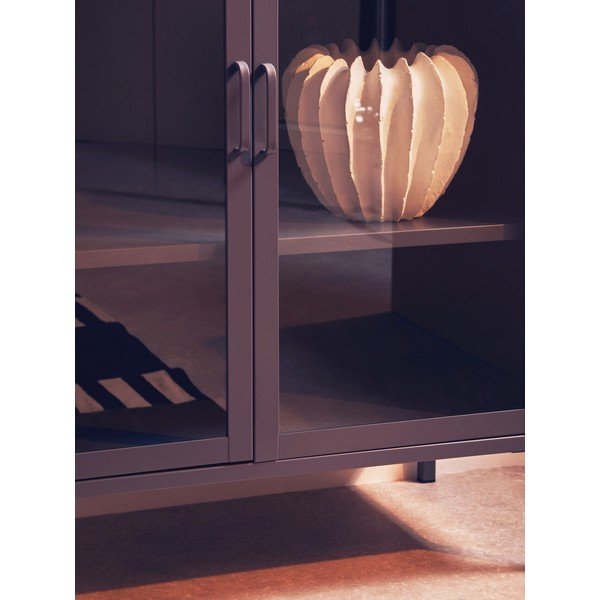 Pilkos spalvos iš plieno vitrina 80x102x40 cm Acier – Premier Housewares-image-2