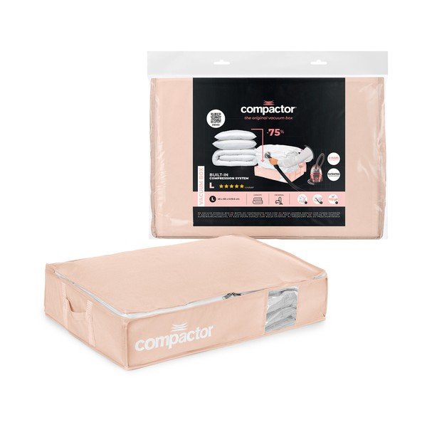 Vakuuminė iš plastiko daiktadėžė po lova 65x45x15,5 cm Pink Edition – Compactor-image-4