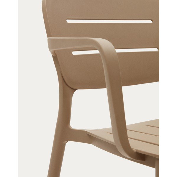 Smėlio spalvos plastikinė sodo kėdė Morella – Kave Home-image-3
