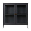 Iš metalo vitrina juodos spalvos 80x80 cm Dalby – House Nordic