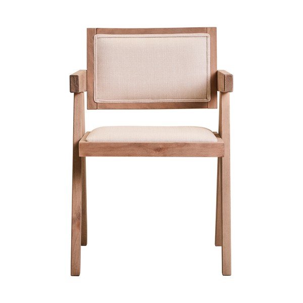 Natūralios spalvos iš audinio valgomojo kėdė Cebu – Premier Housewares-image-2