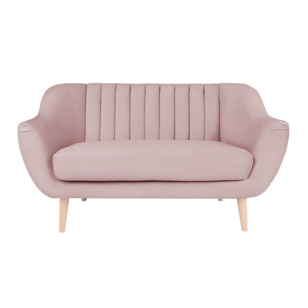 Rožinė dvivietė sofa "Micadoni Home Vincente