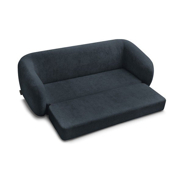 Tamsiai mėlynos spalvos sulankstoma sofa iš šenilinio audinio 228 cm Neyo – Bobochic Paris-image-3