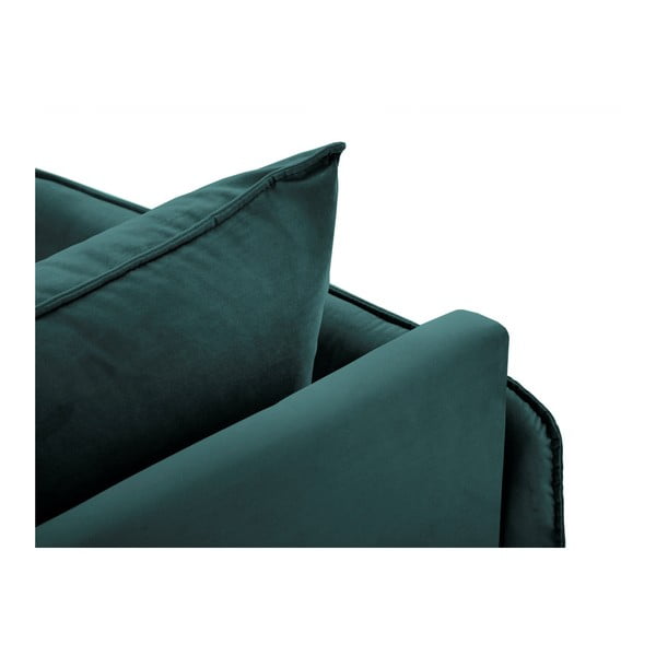 Smaragdo žalios spalvos aksominė poilsio kėdė Cosmopolitan Design Vienna, dešinysis kampas-image-4