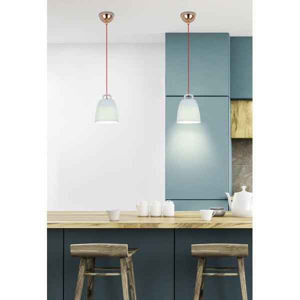 Mėlynos spalvos vaikiškas pakabinamas šviestuvas su keramikiniu gaubtu Sewilla – Candellux Lighting-image-3