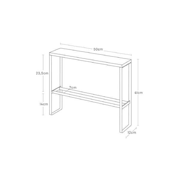 Spintelė batams iš metalo baltos spalvos/natūralios spalvos Tower – YAMAZAKI-image-4