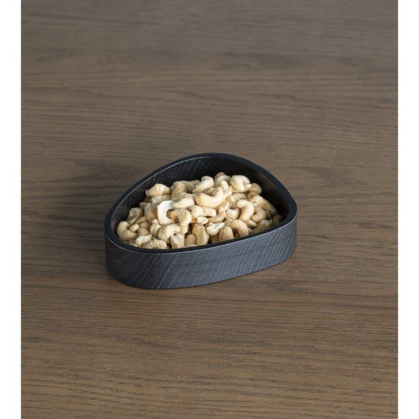 Dekoratyvinė juodos spalvos iš medžio daiktadėžė 14x12,5x3 cm Curve S – LIND DNA-image-2