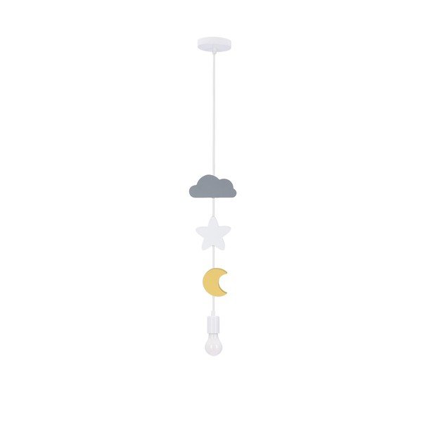 Kabantis šviestuvas geltonos spalvos/šviesiai mėlynos spalvos su tekstiliniu gaubtu Single – Candellux Lighting-image-1