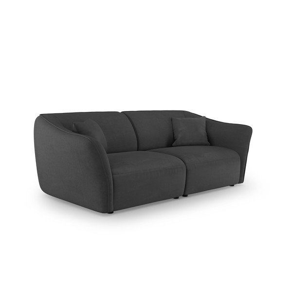 Iš boucle sofa tamsiai pilkos spalvos 206 cm Tokyo – Cosmopolitan Design-image-1