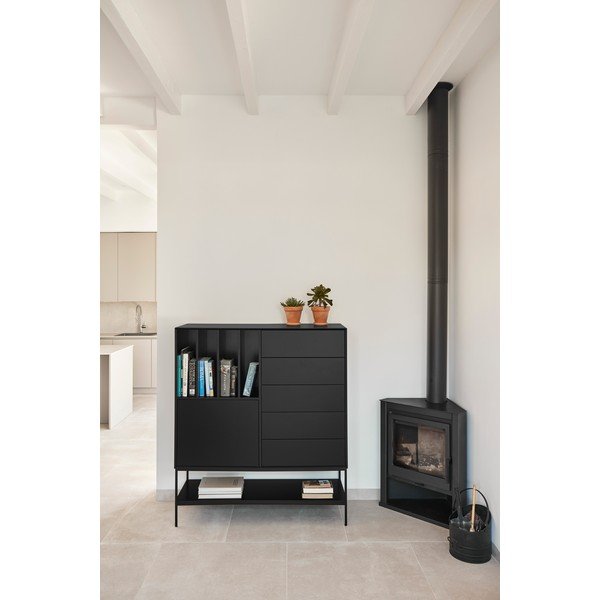 Spintelė juodos spalvos 120x140x45 cm Platt – Teulat-image-1