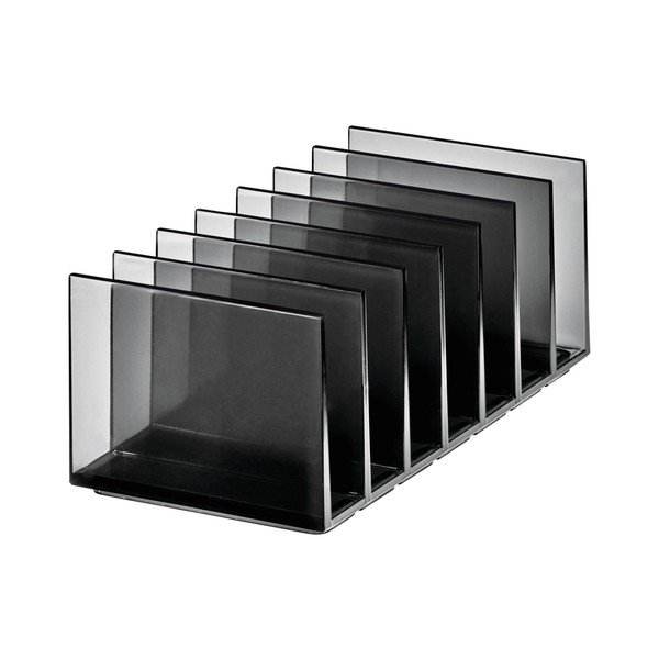 Matinis juodas vonios kambario kosmetikos organizatorius, pagamintas iš perdirbto plastiko Palette Station - iDesign-image-2