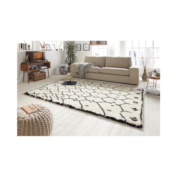 Baltos ir juodos spalvos kilimas Mint Rugs Allure Ronno White, 200 x 290 cm-image-3