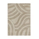 Rankų darbo iš perdirbto pluošto kilimas smėlio spalvos 160x230 cm Velvet – Flair Rugs